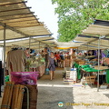 There are clothing stalls at Marché Saxe-Breteuil